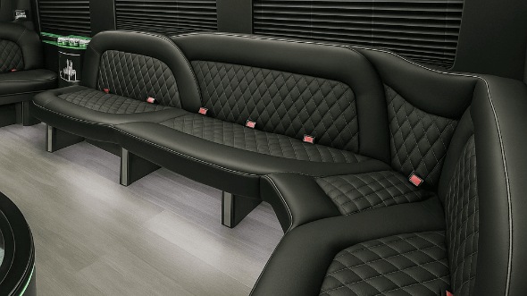 Interior of Passaic Party Bus Company's 14 Passenger Sprinter Limousine in Passaic
