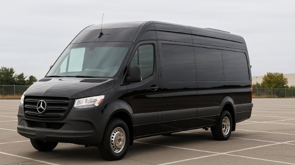Exterior of Jersey City Party Bus Company's 14 Passenger Sprinter Limousine in Jersey City