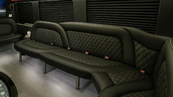 Interior of Manhattan Party Bus Company's 18 Passenger Party Bus in Manhattan