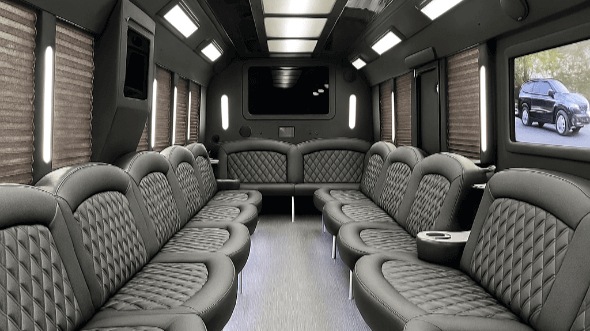 Interior of Paterson Party Bus Company's 25 Passenger Party Bus in Paterson
