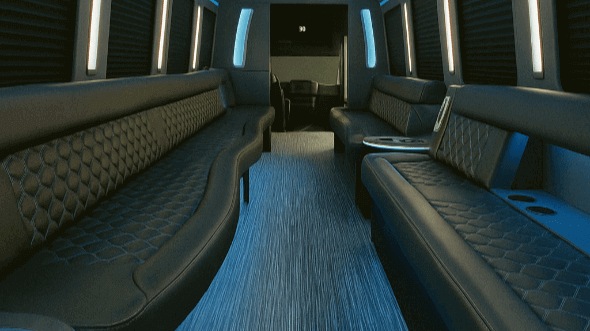 Interior of Clifton Party Bus Company's 30 Passenger Party Bus in Clifton