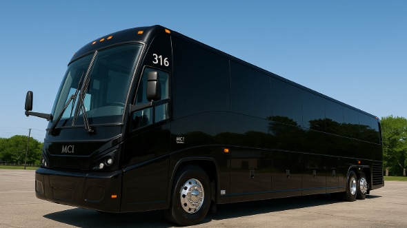 Exterior of Paterson Party Bus Company's 40 Passenger Charter Bus in Paterson