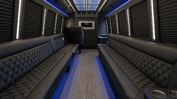 Interior of East Orange Party Bus Company's 40 Passenger Party Bus in East Orange