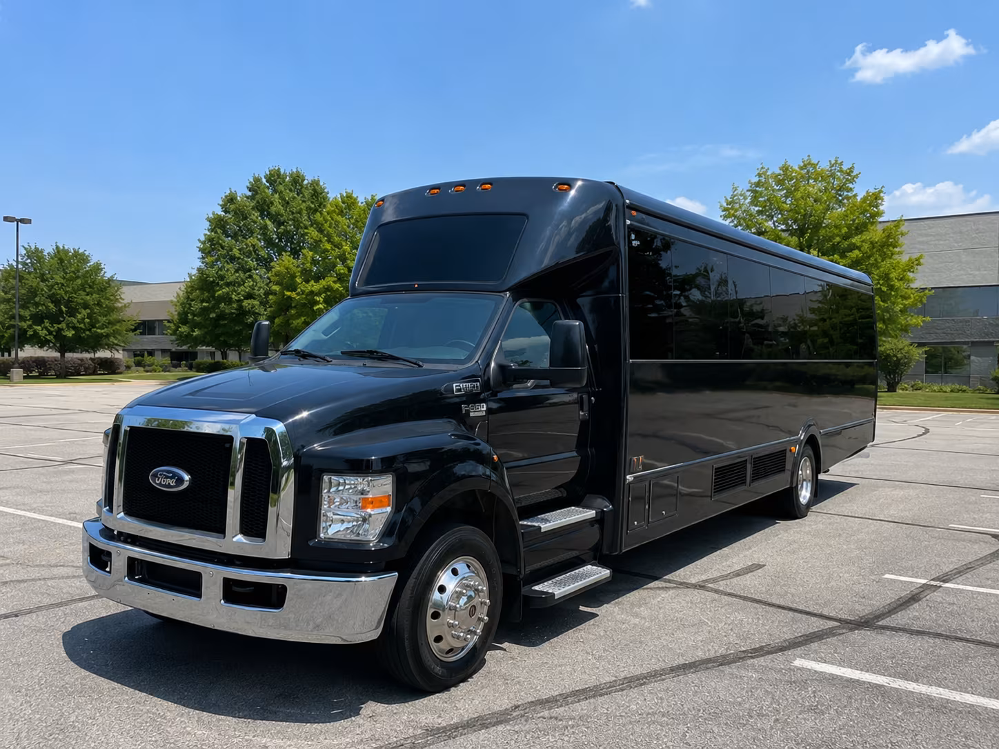 Passenger seating aboard a party bus rental serving Paterson