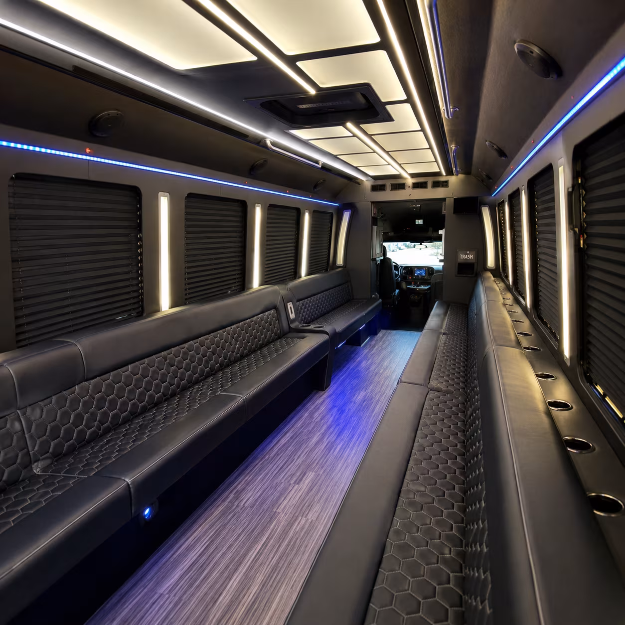 Paterson Concert & Music Festival Transportation party bus interior