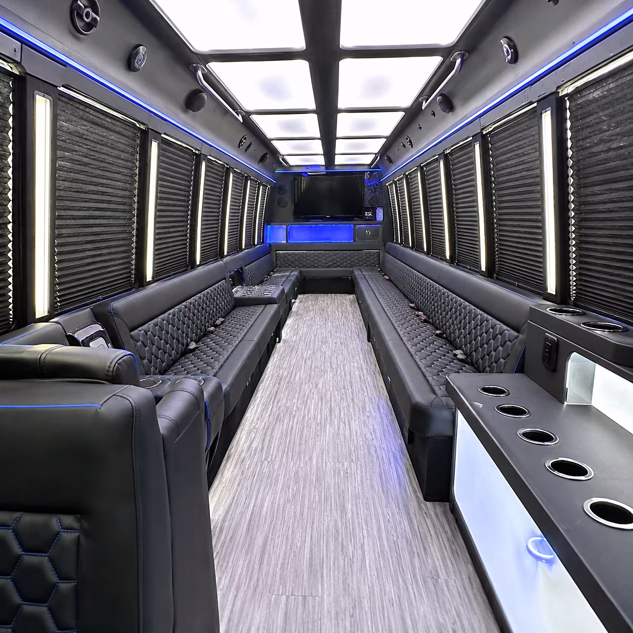 Paterson Prom & Homecoming Transportation party bus interior